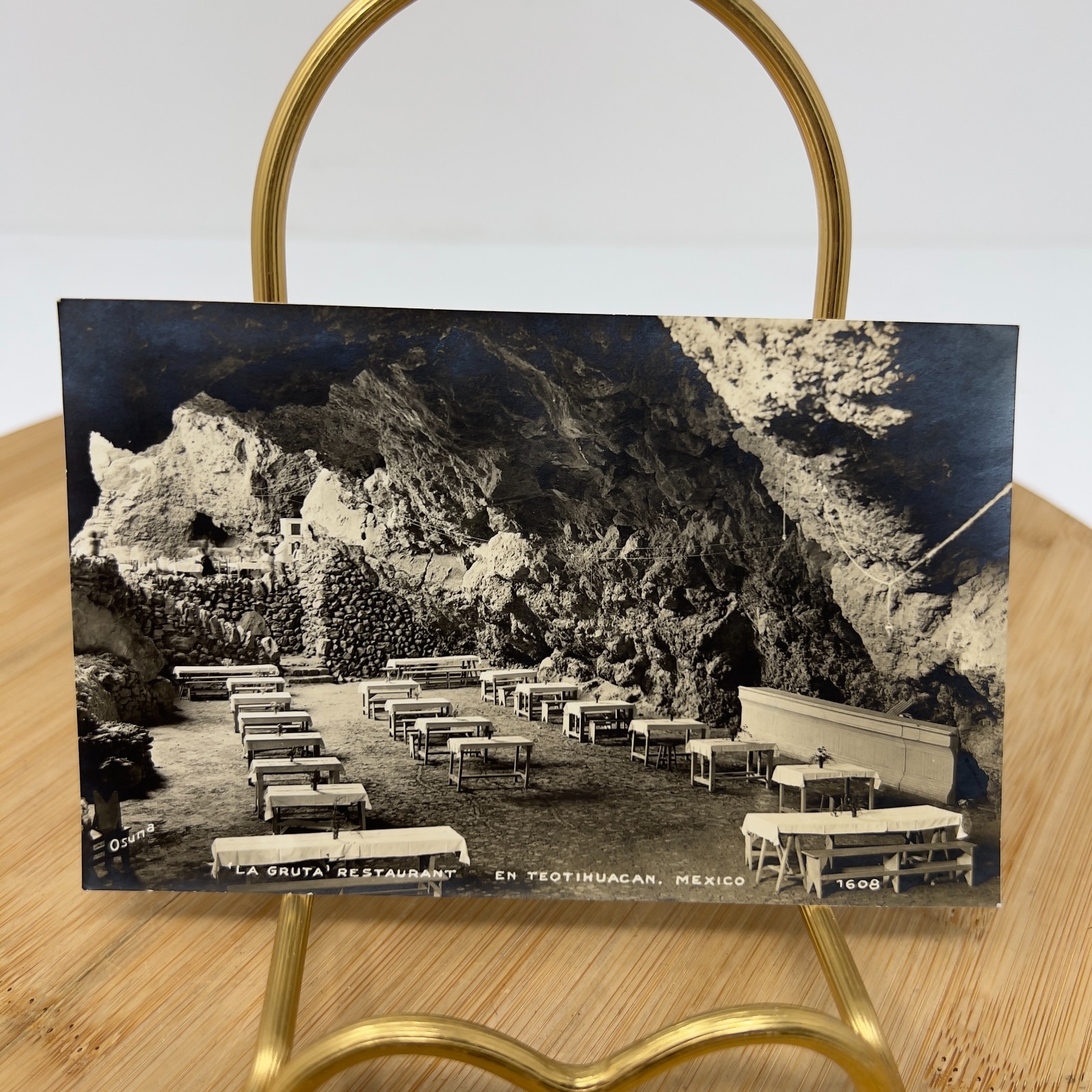 La Gruta Restaurant Teotihuacan Mexico Postcard RPPC