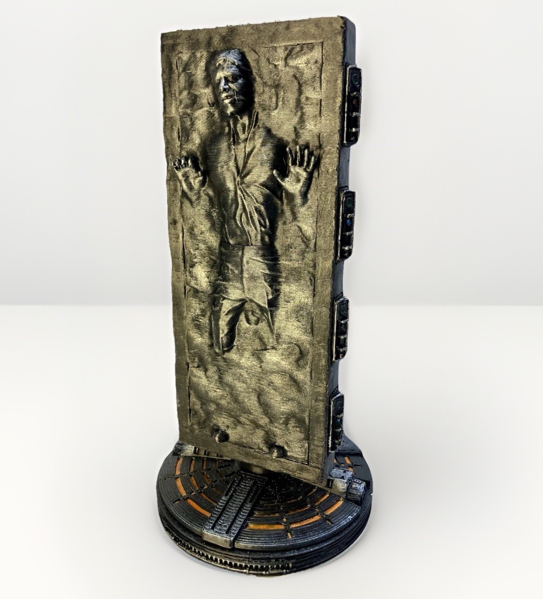 Star Wars Han Solo In Carbonite Hand Painted Statue 8 Inches Tall For Display