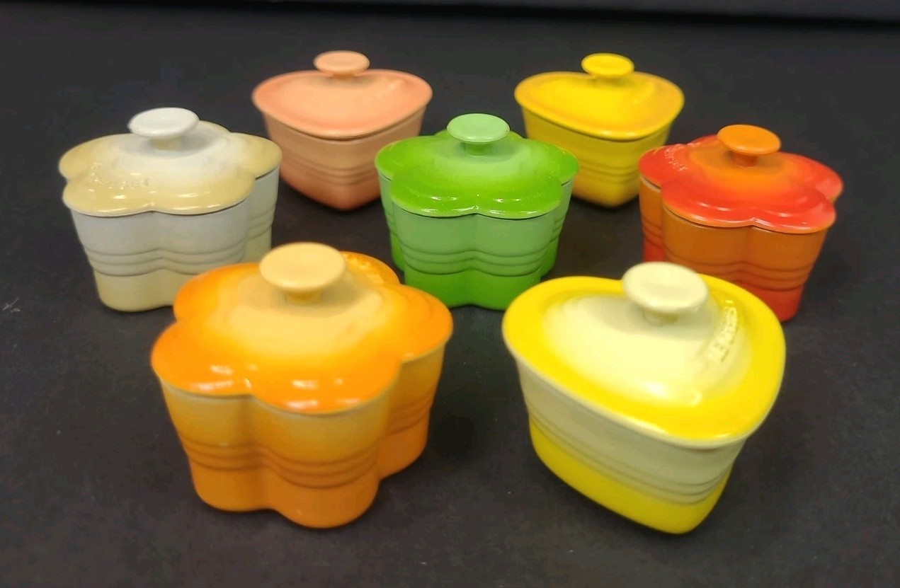 Lot Of 7 Le Creuset Lamb Can DAmour Miniature Case Suntory Collaboration 1\