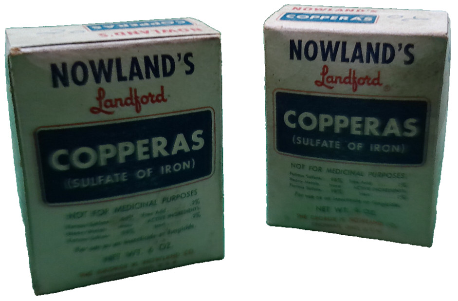 Nowlands Landford Copperas sulfate of iron vintage NOS lot 2 6 oz Cincinnati OH