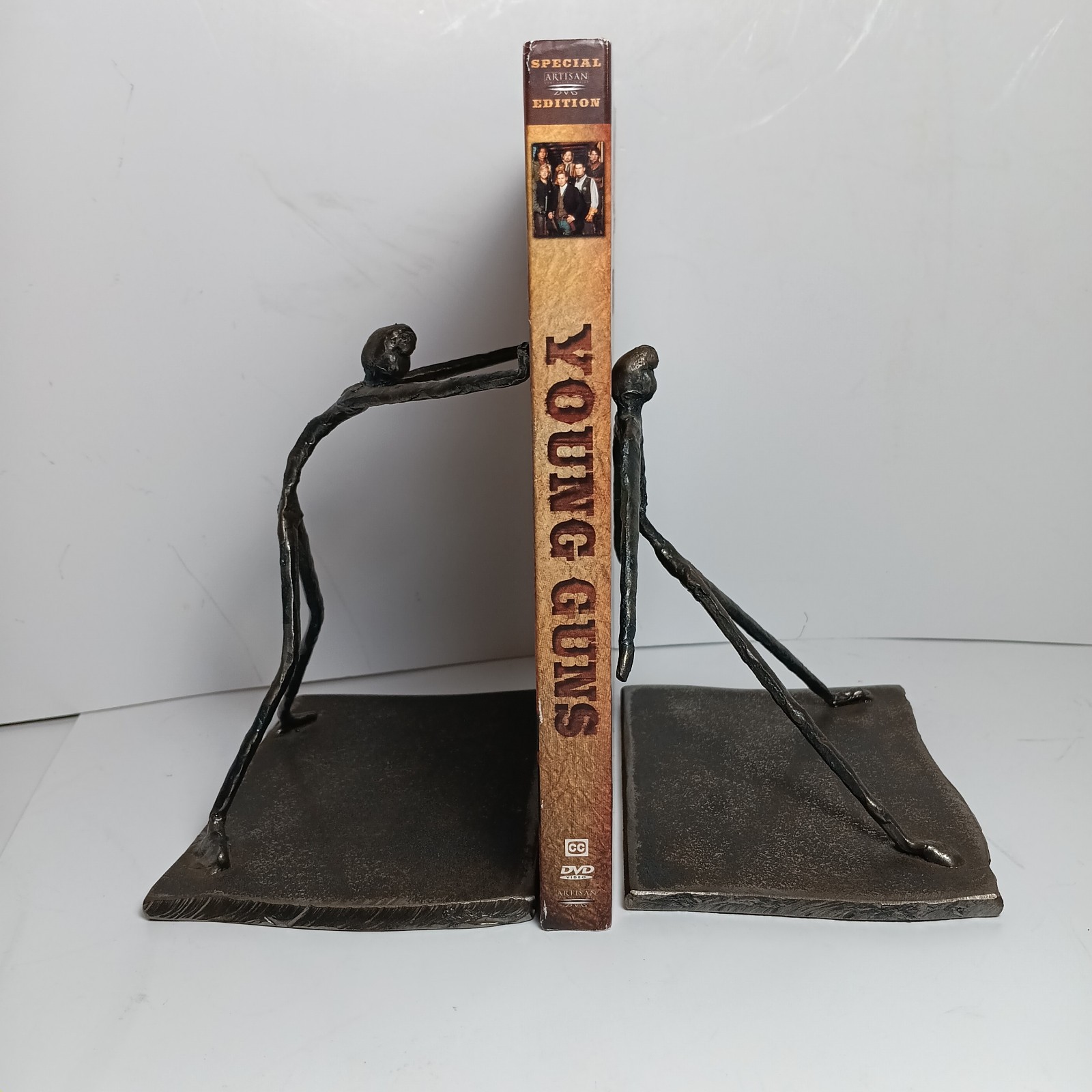 Brutalist Metal Art Sculpture CD/DVD Book Ends, Scottish Artist John McPhail