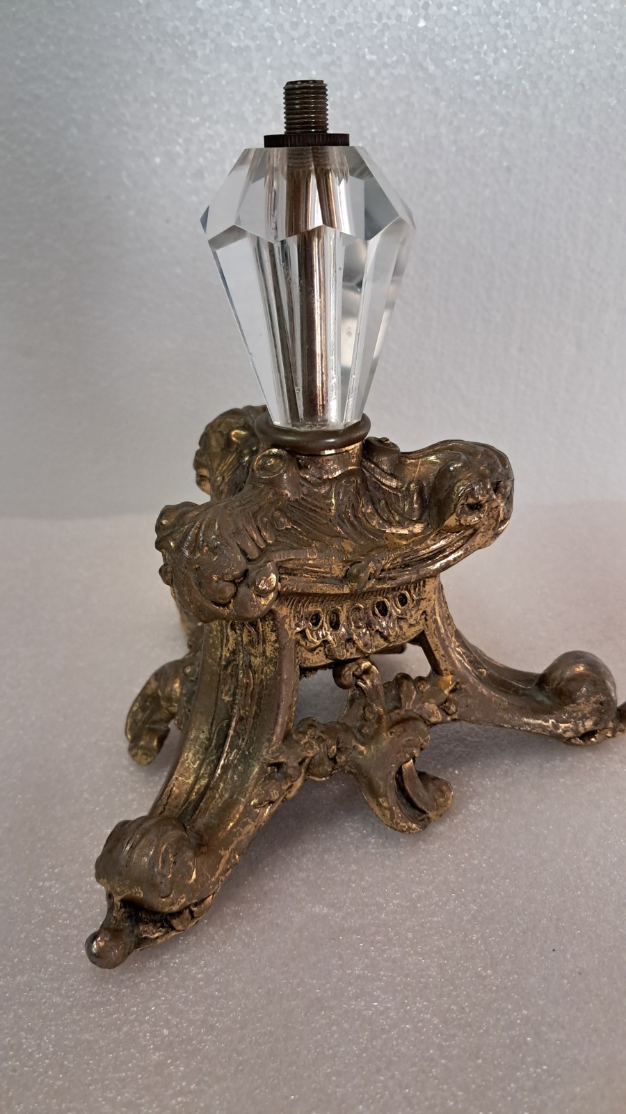 Vintage Metal Gold Tone Compote Centerpiece Base And Connector Without Bowl