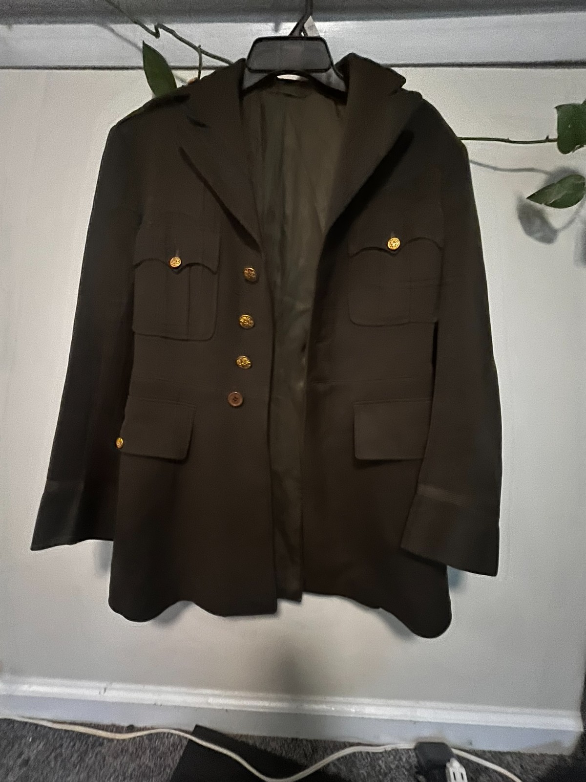 AUTHENTIC Vintage 1946 US Army Officer Wool Service Coat Uniform AUTHENTIC Vintage 1946 US Army Officer Wool Service Coat Uniform
