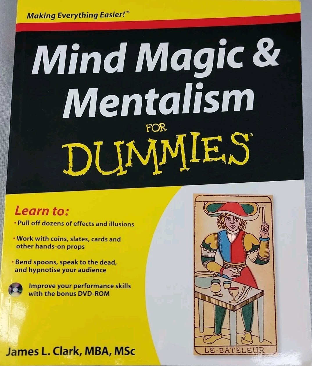 Mind Magic & Mentalism For Dummies Book & DVD By James Clark - Original Printing
