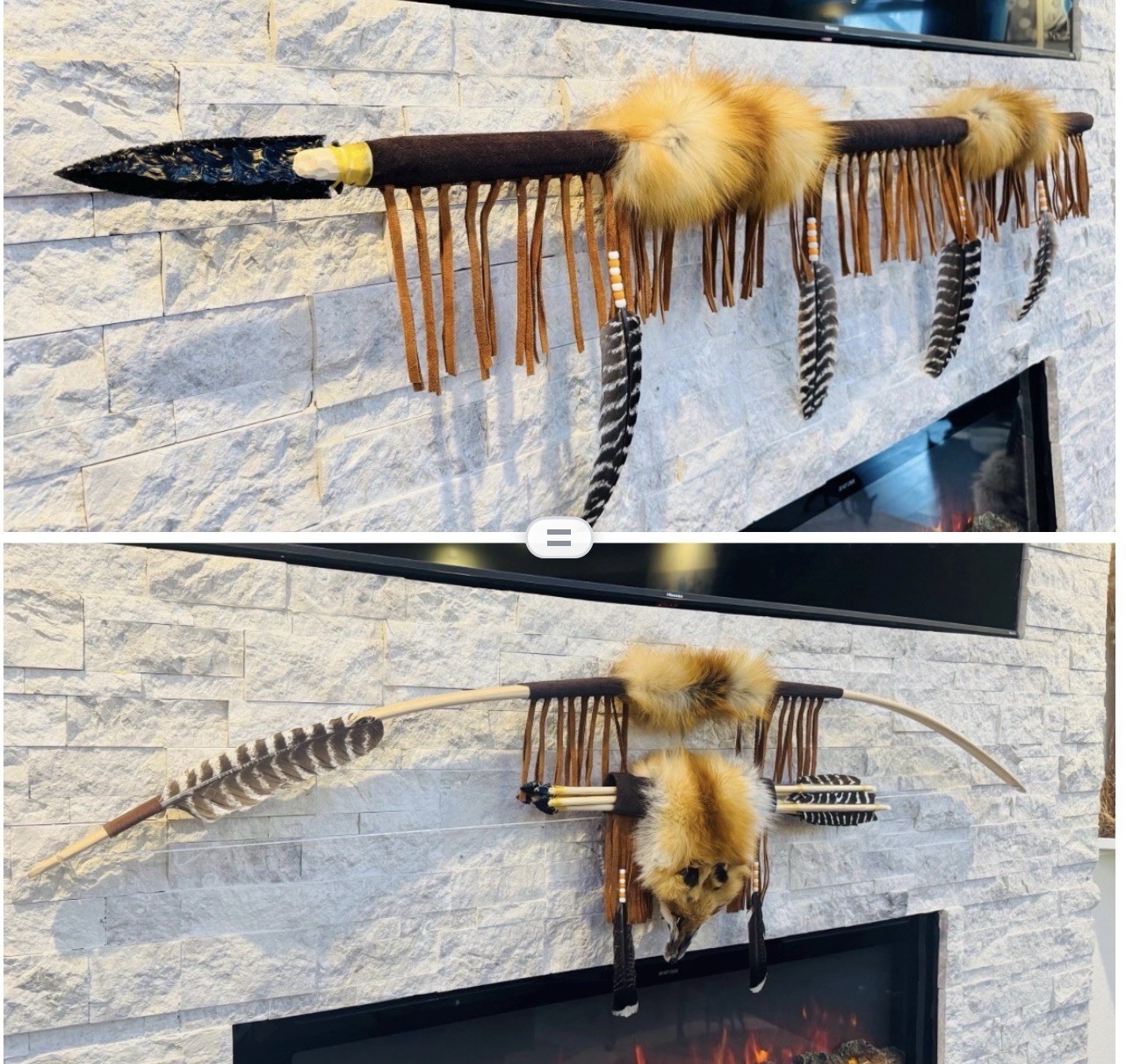 Combo Native American Indian Spear + Bow And Arrow Set “ Fox Set” Bundle Sale Combo Native American Indian Spear + Bow And Arrow Set “ Fox Set” Bundle Sale