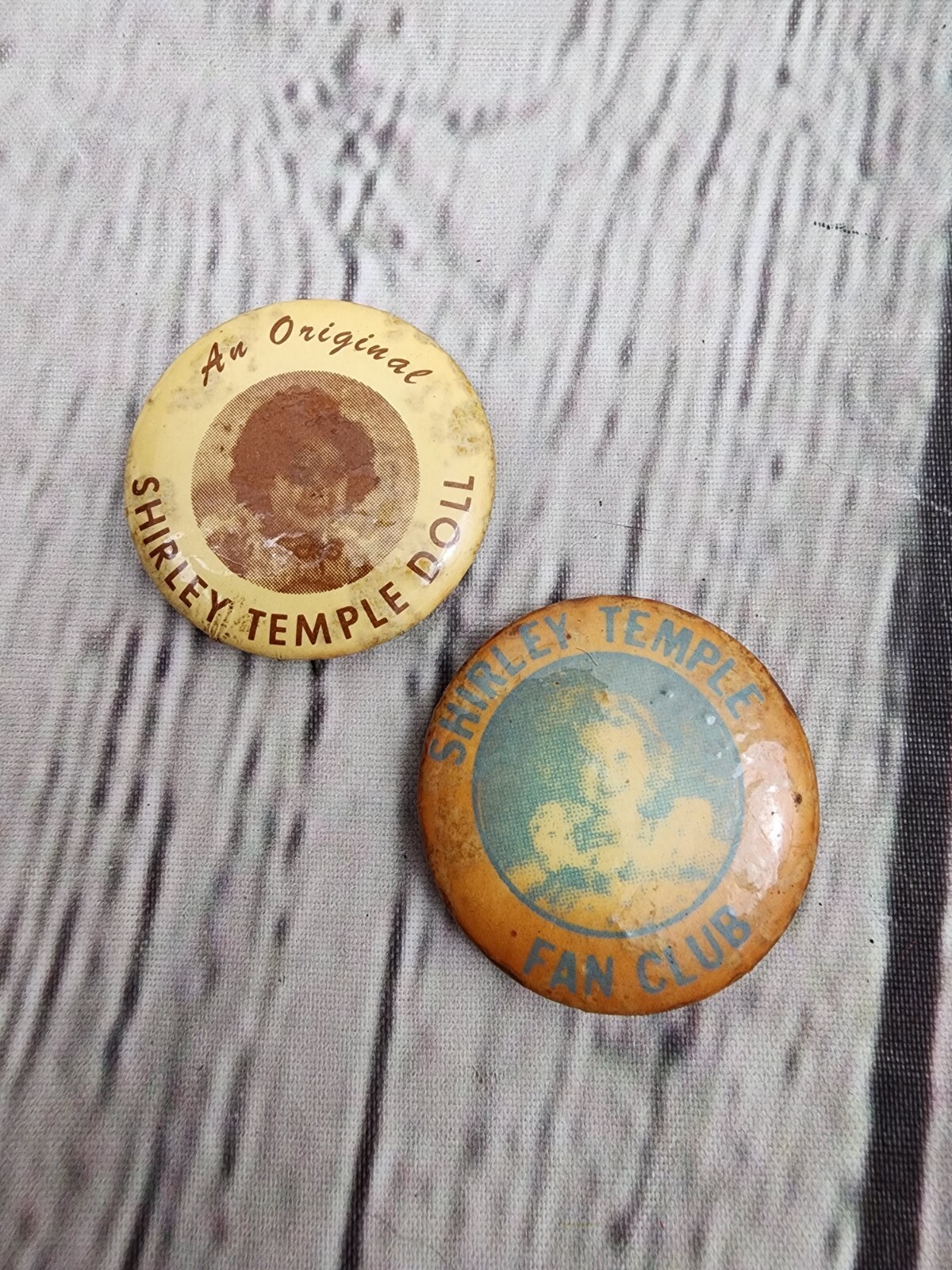 Vintage SHIRLEY TEMPLE Doll & Fan Club ~ Vintage Pinback Button