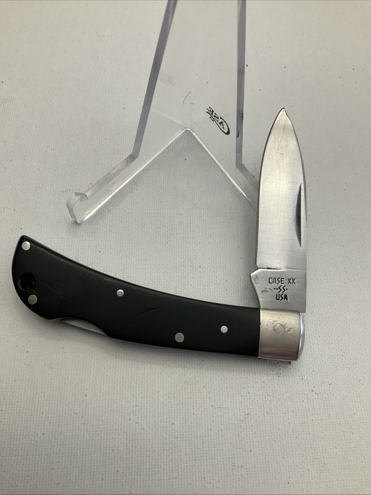 Vintage Case XX 21051 LSSP Single Blade Lockback Black Smooth Scales 1977 3 Dot Vintage Case XX 21051 LSSP Single Blade Lockback Black Smooth Scales 1977 3 Dot