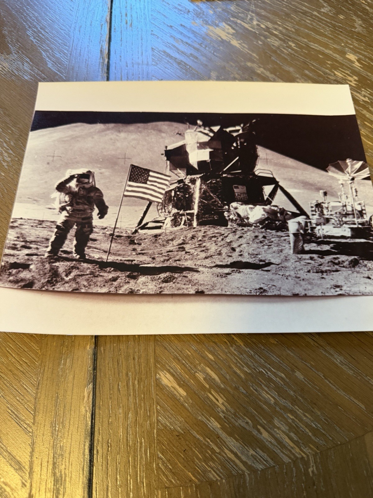 Apollo 15 Moon Landing Photo Print Salute Apollo 15 Moon Landing Photo Print Salute