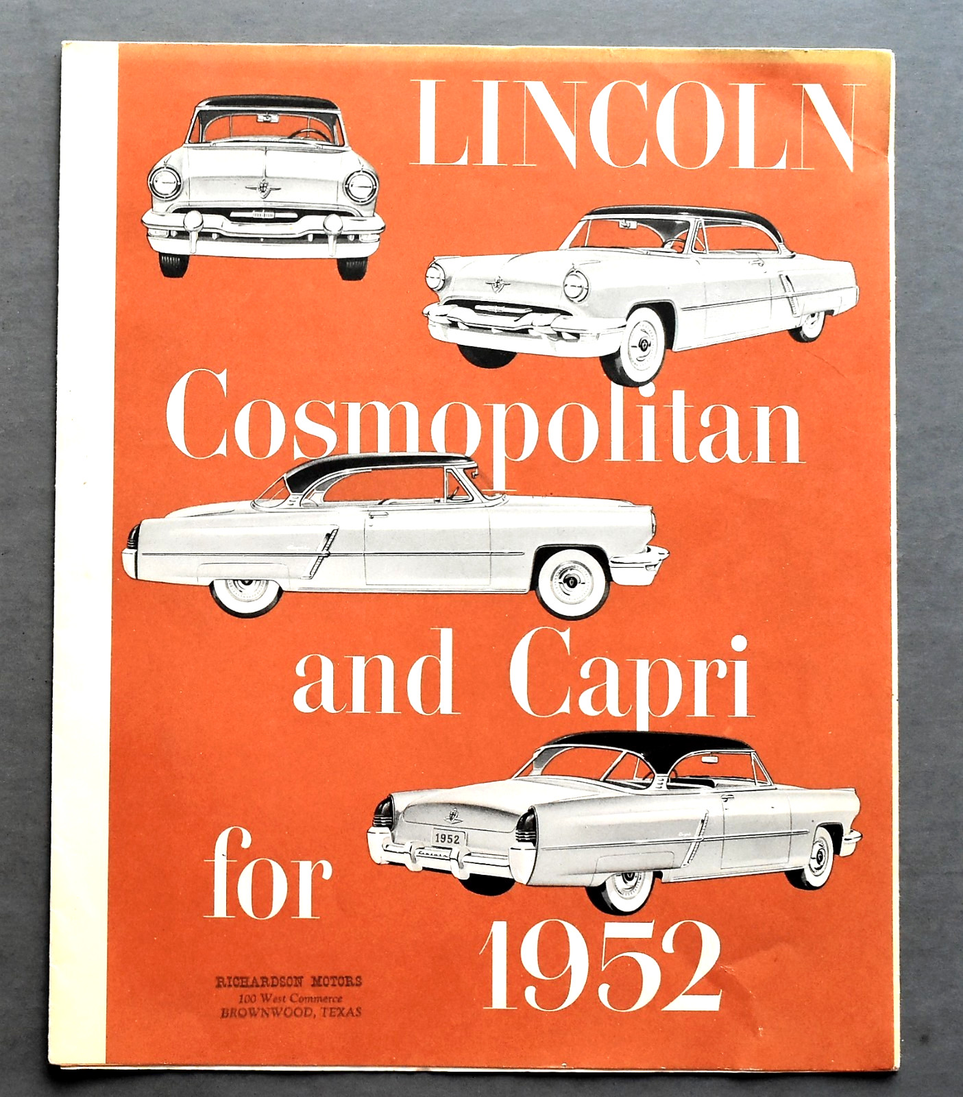ORIGINAL 1952 LINCOLN COSMOPOLITAN & CAPRI SALES BROCHURE ~ 12 PAGES ~ 12