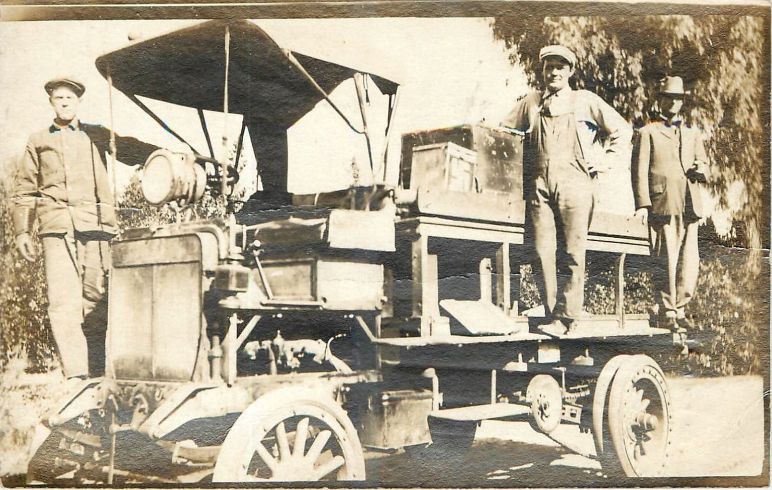 1913 RPPC Riverside CA Farm Truck Delivery Wagon Men Vintage Postcard 1913 RPPC Riverside CA Farm Truck Delivery Wagon Men Vintage Postcard
