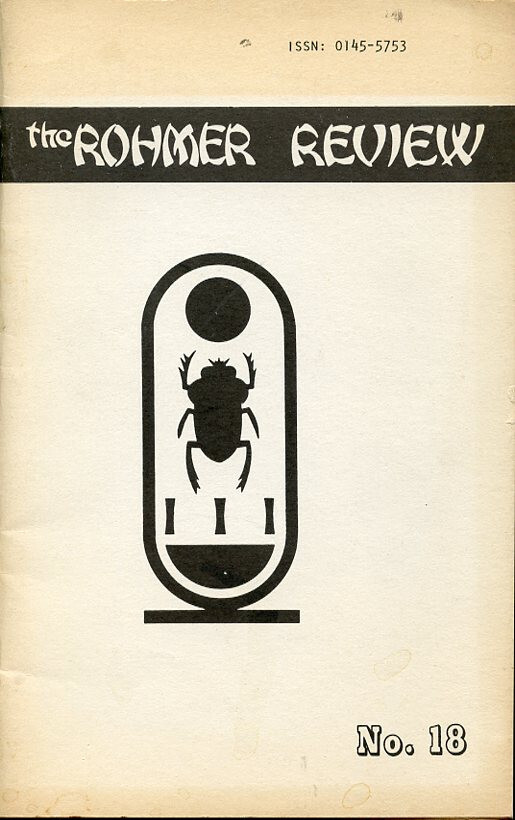 The Rohmer Review Fanzine #18 Sax Rohmer Fu Manchu T176