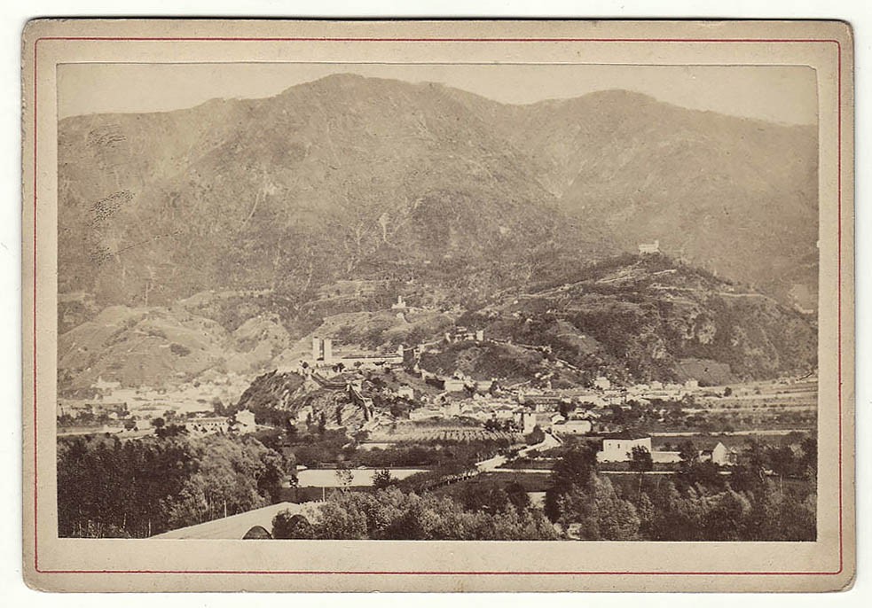Dated 1884 CC Switzerland, Bellinzona, general view
