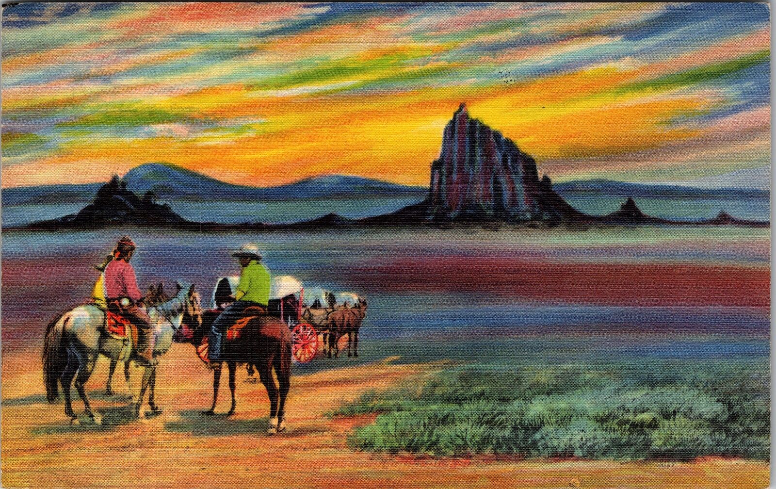 Shiprock NM-New Mexico, Scenic Mountain View, Vintage Postcard