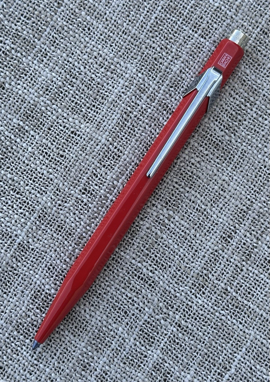 Caran d’Ache 849 Classic Red Hexagonal Ballpoint Pen – Swiss Made – Black Medium