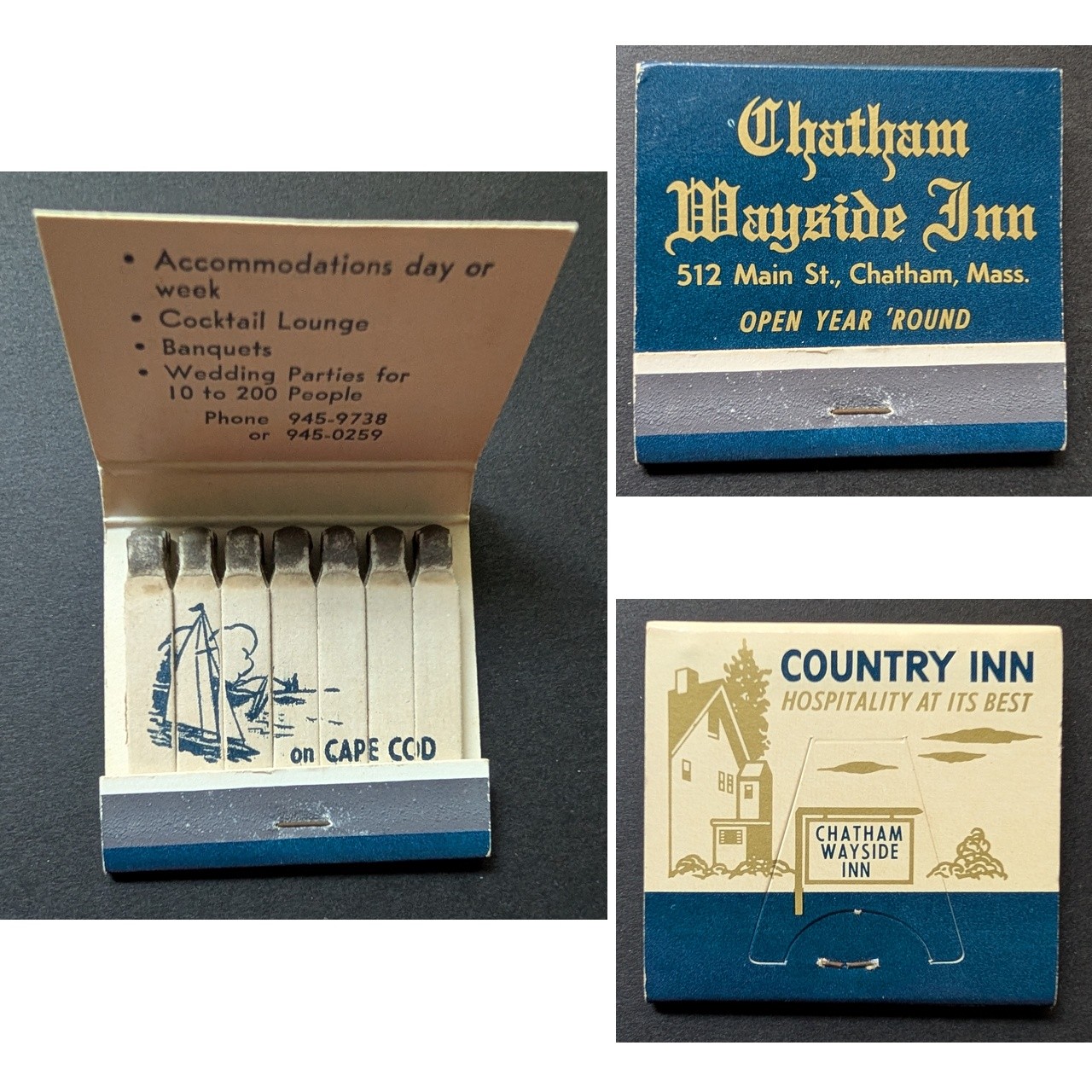 Feature Matchbook Chatham Wayside Inn Chatham MA Cape Cod