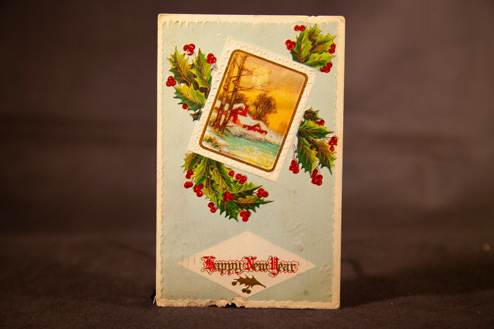 Sampson Brother Antique New Years Postcard, Gold Gilding, Color Embossed 1910 Sampson Brother Antique New Years Postcard, Gold Gilding, Color Embossed 1910