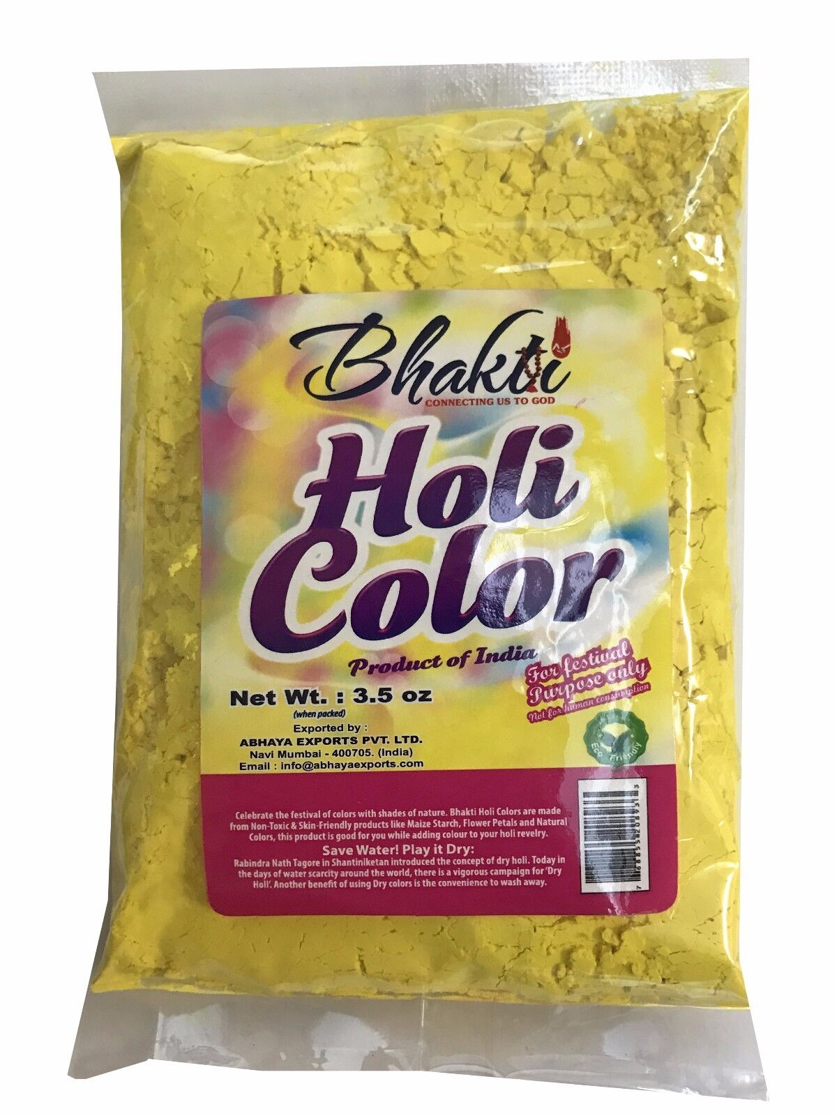 Buy 2 get 1 Free Zenia Holi Color Powder Yellow Colour Festival Colors (100g)