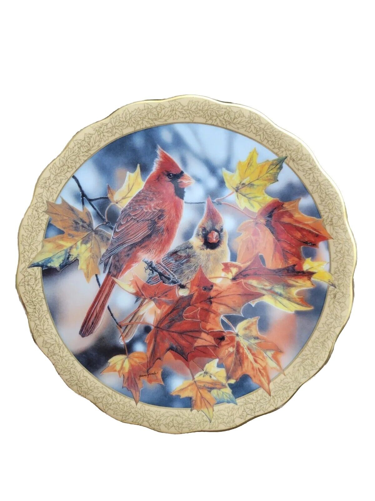 The Bradford Exchange Autumn Mirrage Illusive Wings Collection Plate 8in 11715A