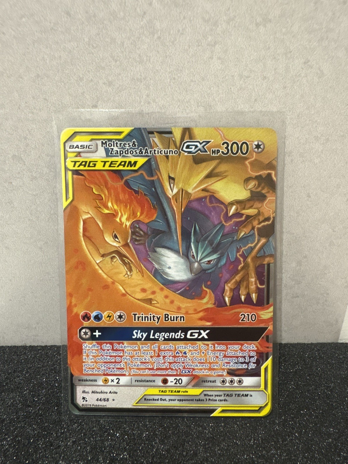 2019 Pokemon Moltres & Zapdos & Articuno GX Tag Team 44/68
