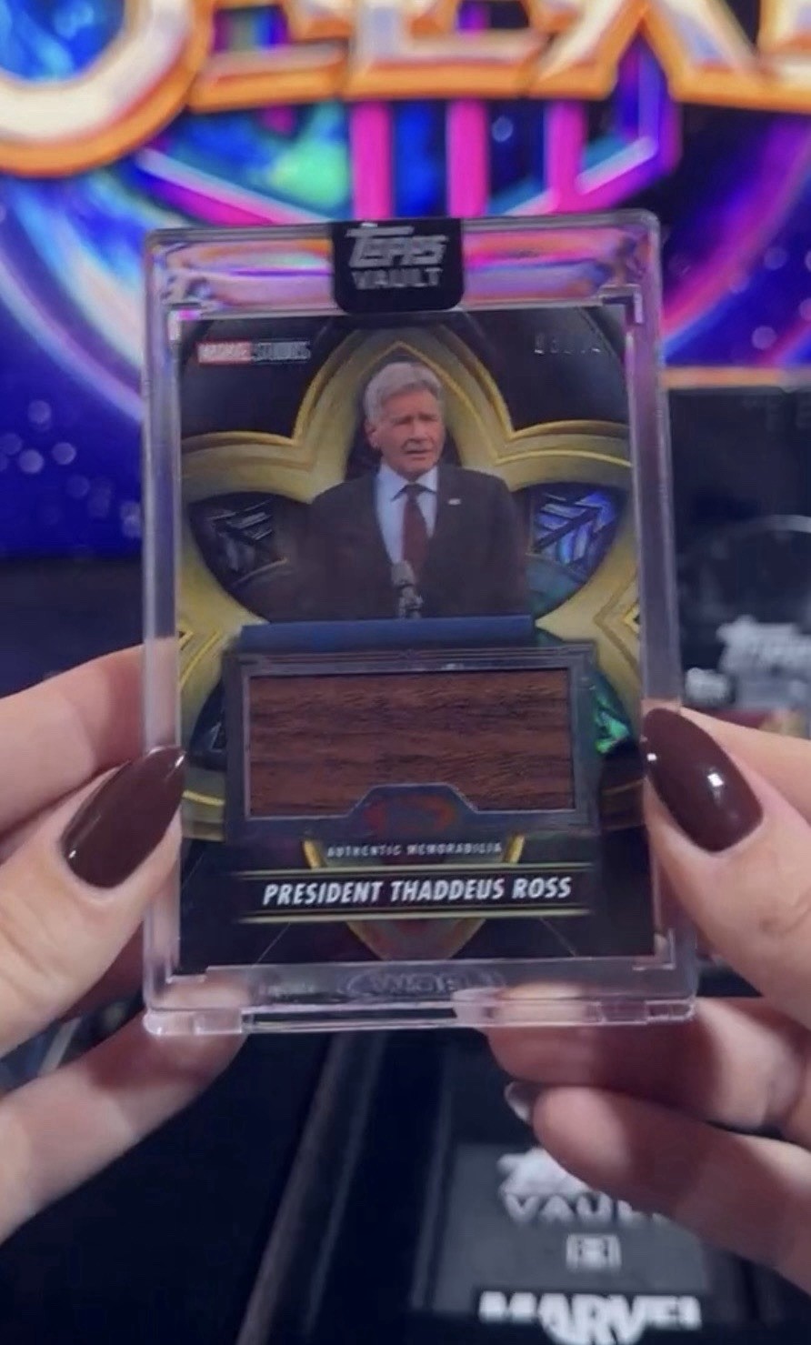 2026 Topps Marvel Vault PRESIDENT THADDEUS ROSS PODIUM RELIC BLACK # /10 #VR-03