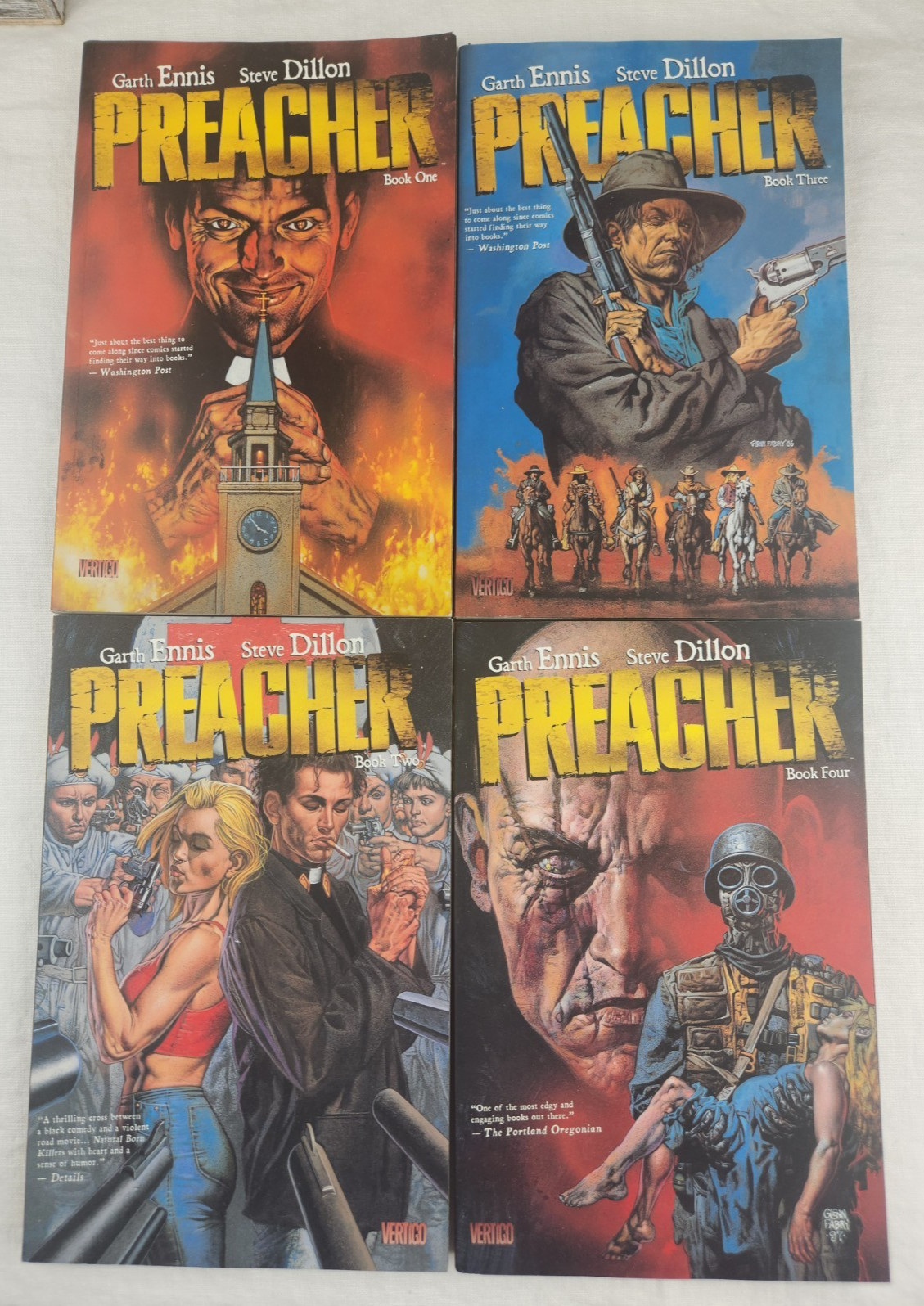 PREACHER Deluxe Trade Paperback Set Vol 1-4 Full Run Garth Ennis DC/Vertigo TPBS