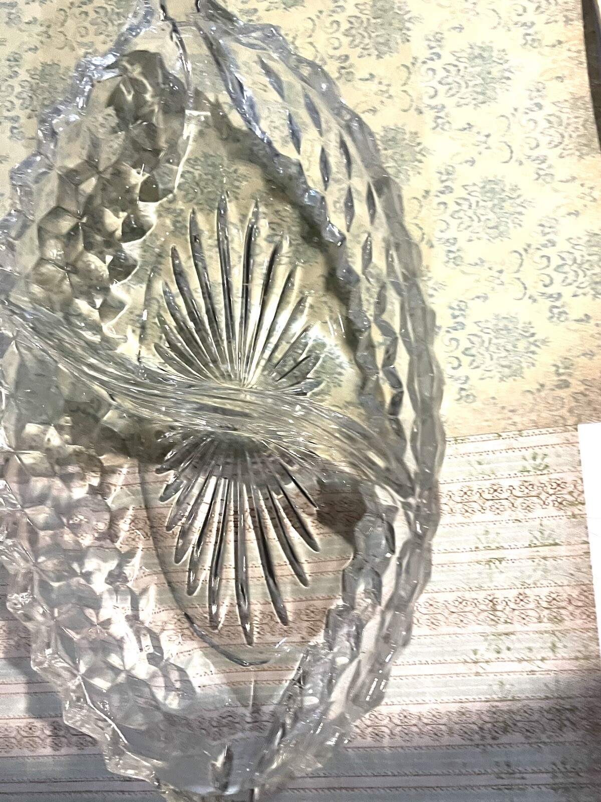 Vinage Fostoria American clear relish Tray