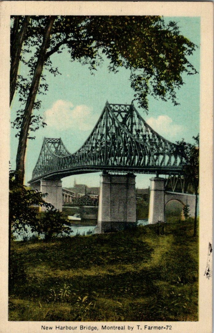 Vintage Montreal New Harbour Bridge Postcard PECO Photogelatine Canada Vintage Montreal New Harbour Bridge Postcard PECO Photogelatine Canada