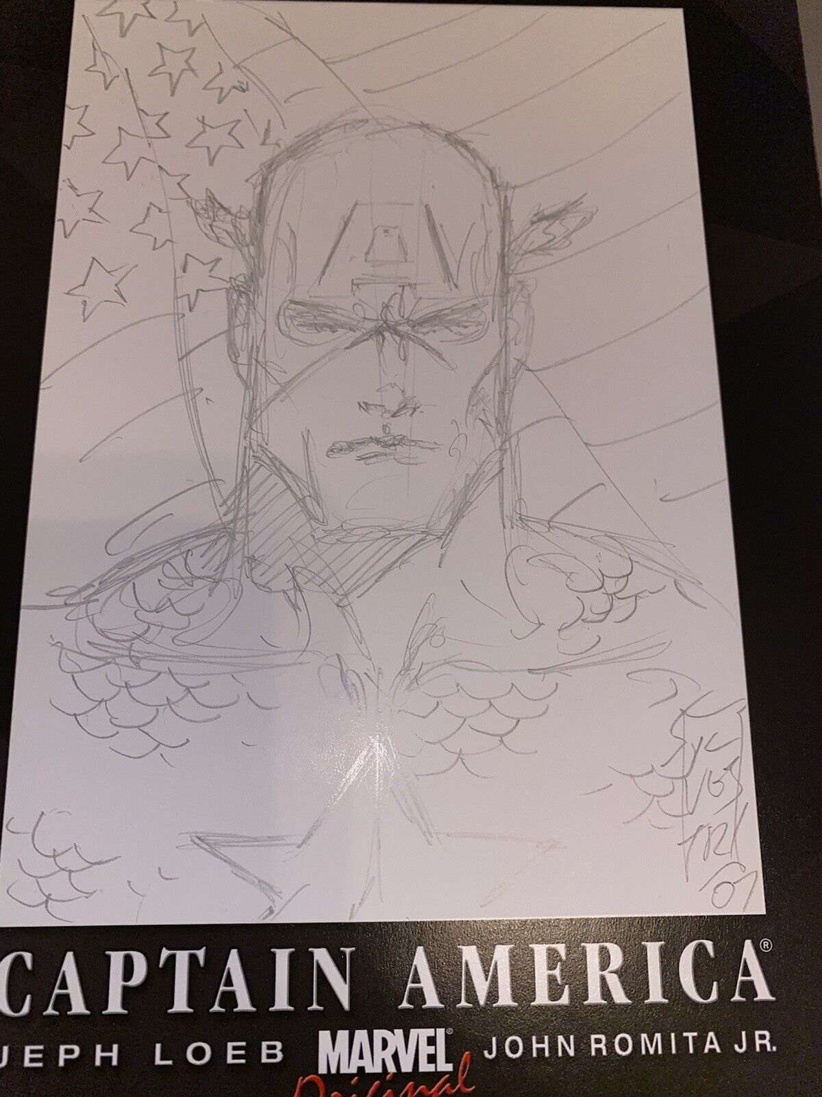 Original Signed Pencil Sketch Death Of Captain America Marc Silvestri #1 POA 📷