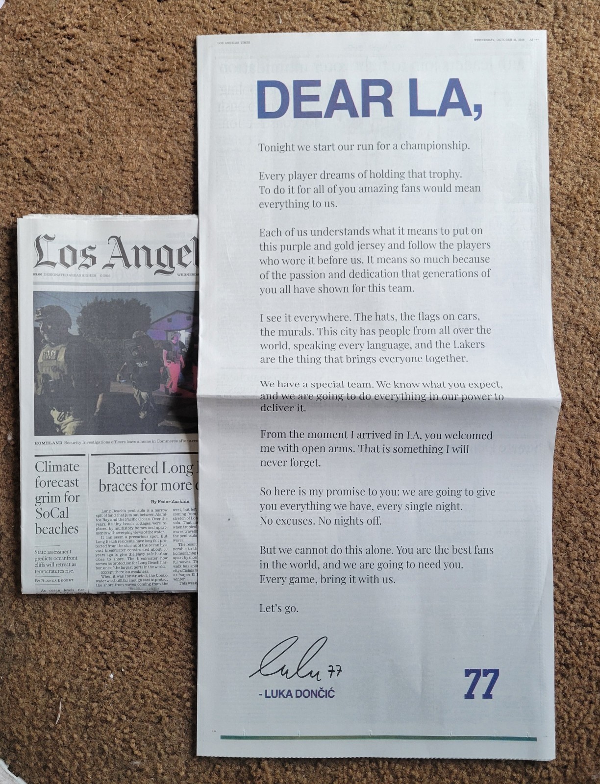 Los Angeles Times October 21, 2026 