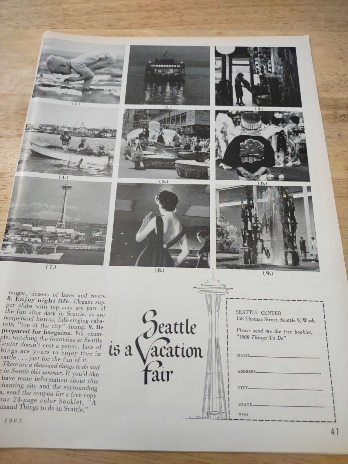 1963 Seattle Center Seattle Is A Vacation Fair
