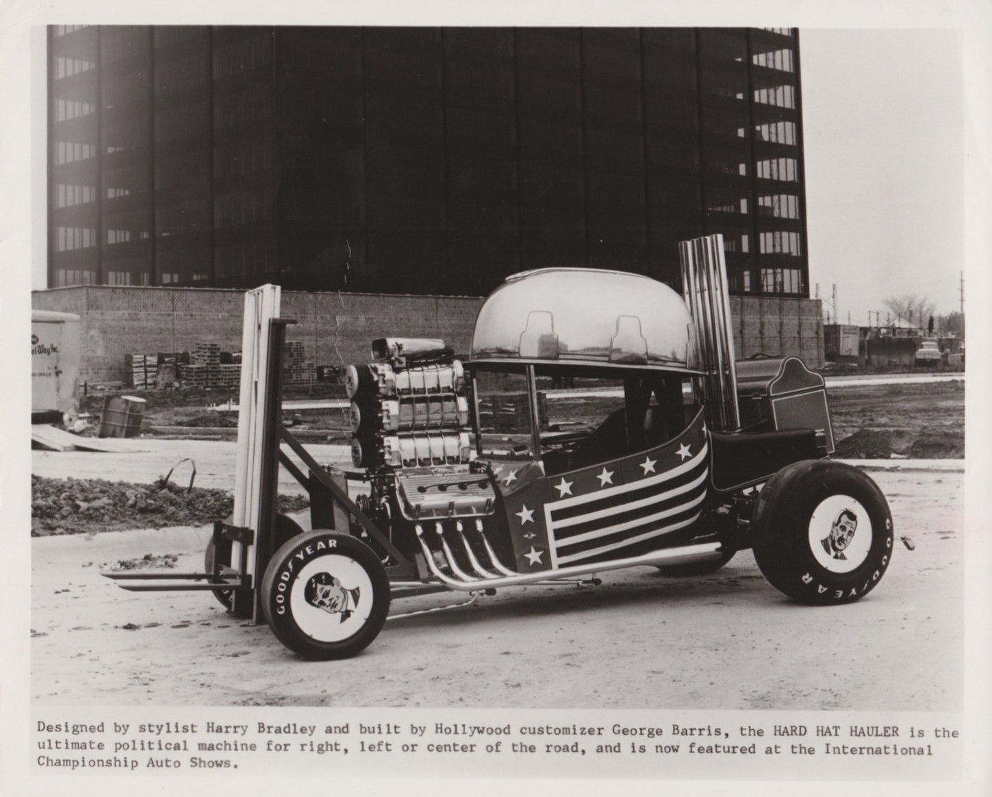1971 Press Photo The Hard Hat Hauler by George Barris for Houston Auto Show
