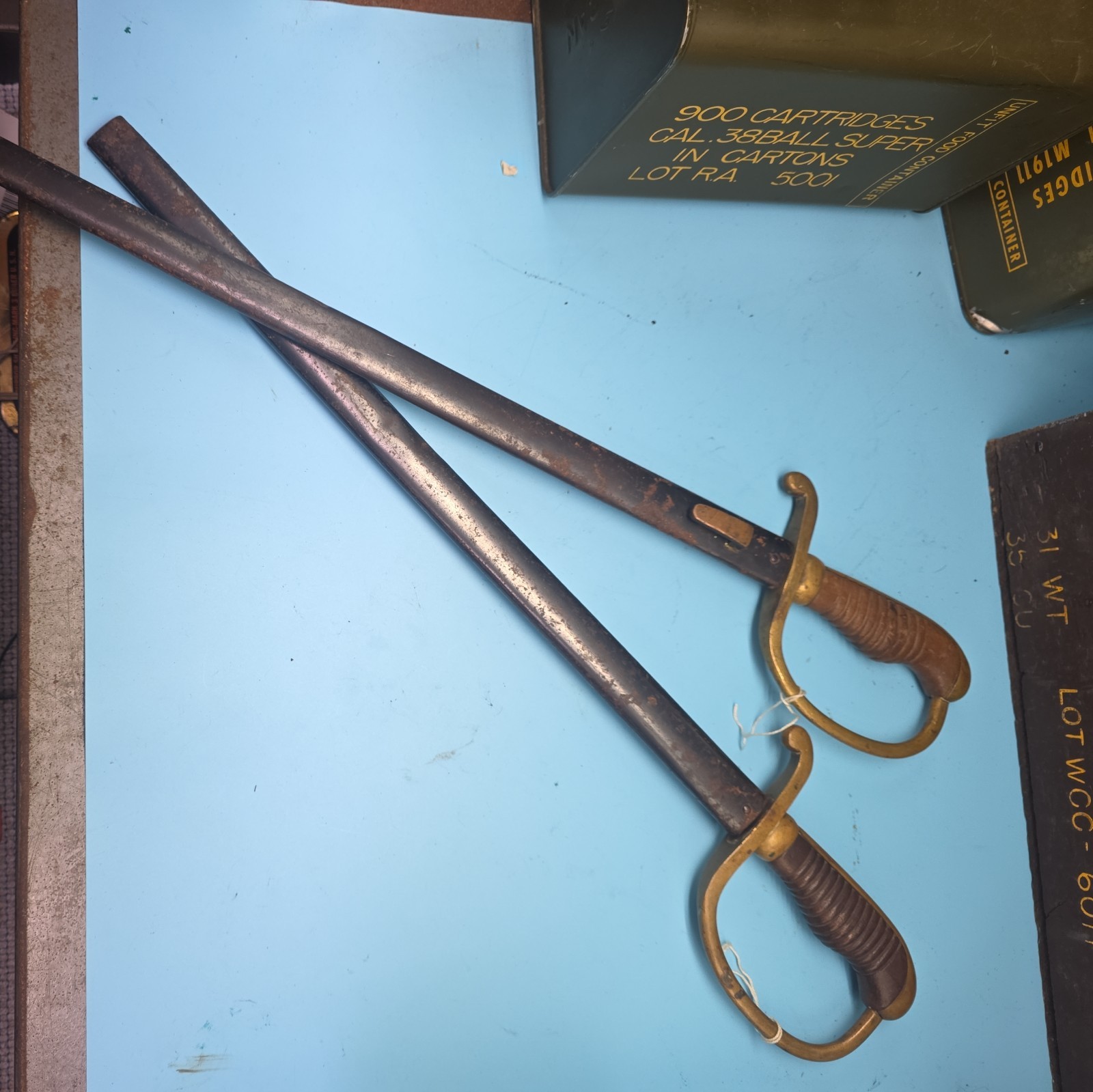 Turkish Model 1909 Infantry Officer\'s Short Sword pair