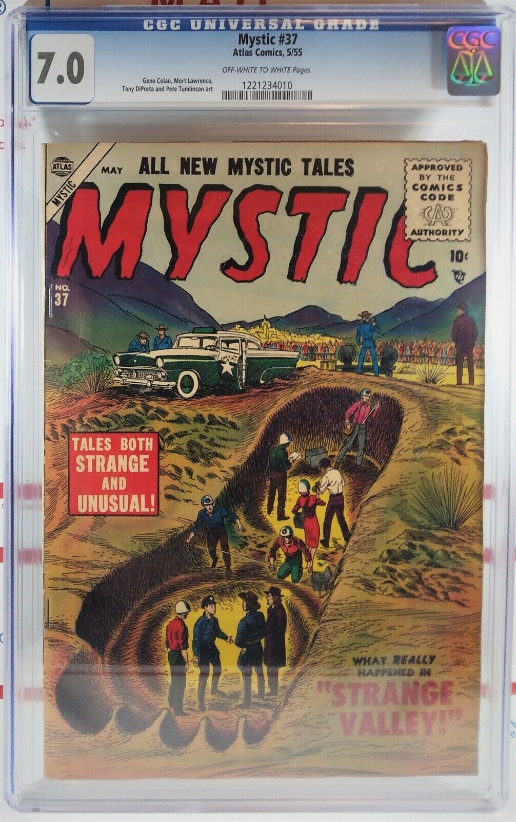 💥 CGC 7.0 MYSTIC #37 ATLAS 1955 MARVEL COMICS Gene Colan Stan Lee Golden Age