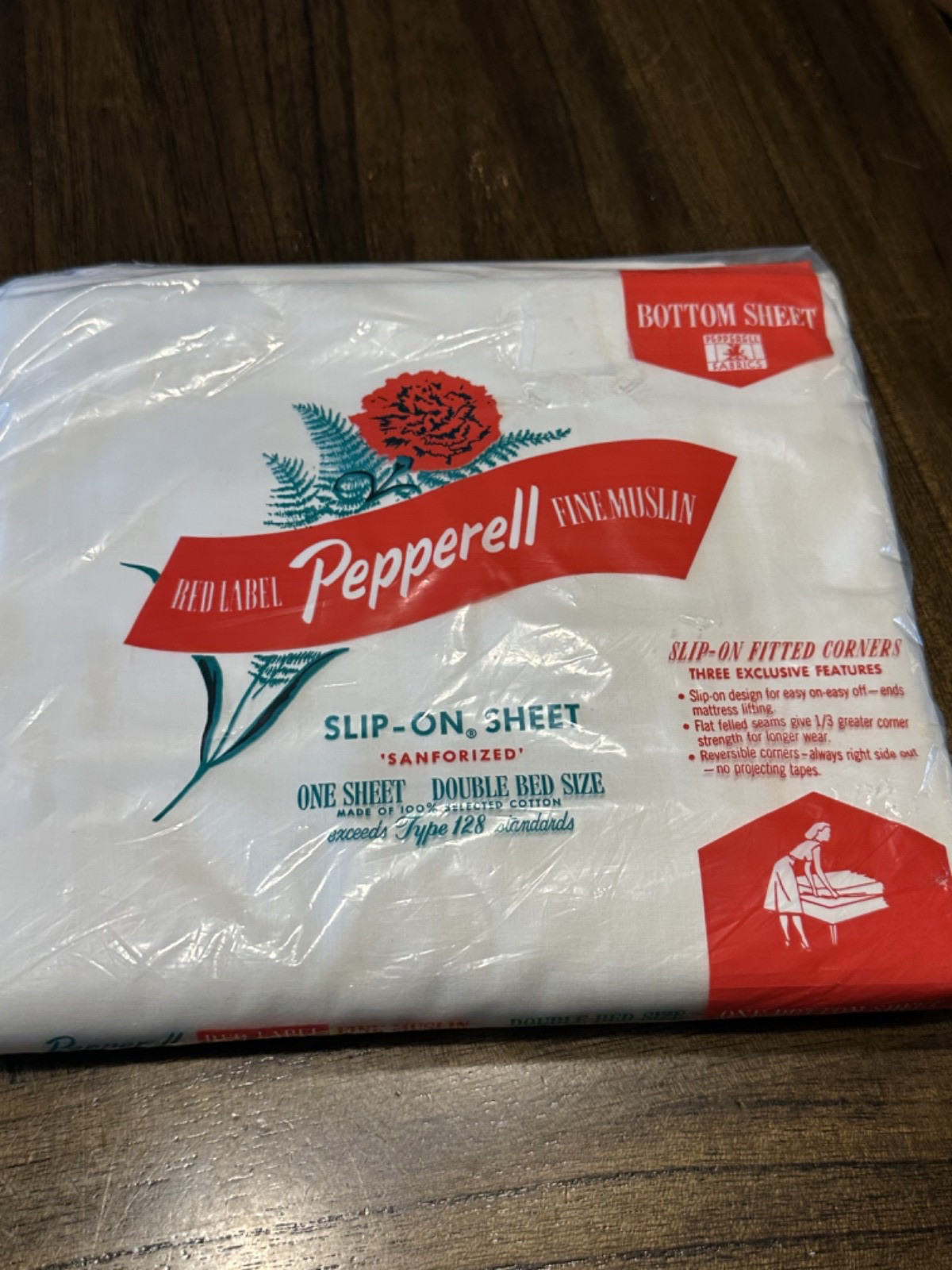 Vintage 1970s Red Label Pepperell Fine Muslin 81x108 White Sheet Made in USA