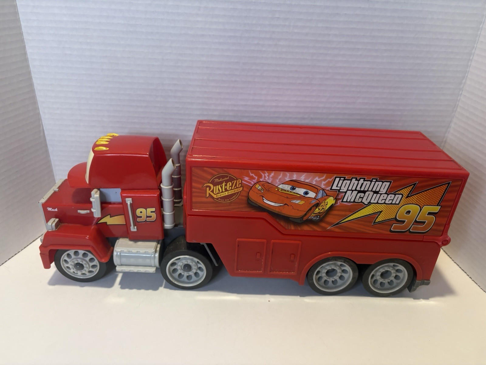 Original Large 2007 Pixar Cars Mack Truck Hauler Launcher. 