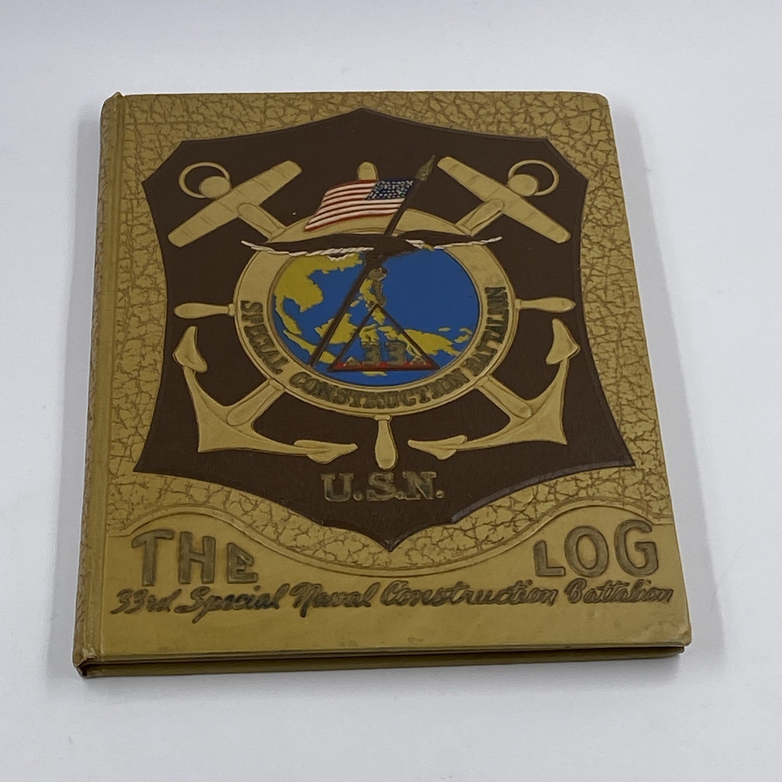 Special construction battalion Vintage 1944 US Navy Military Book WWII