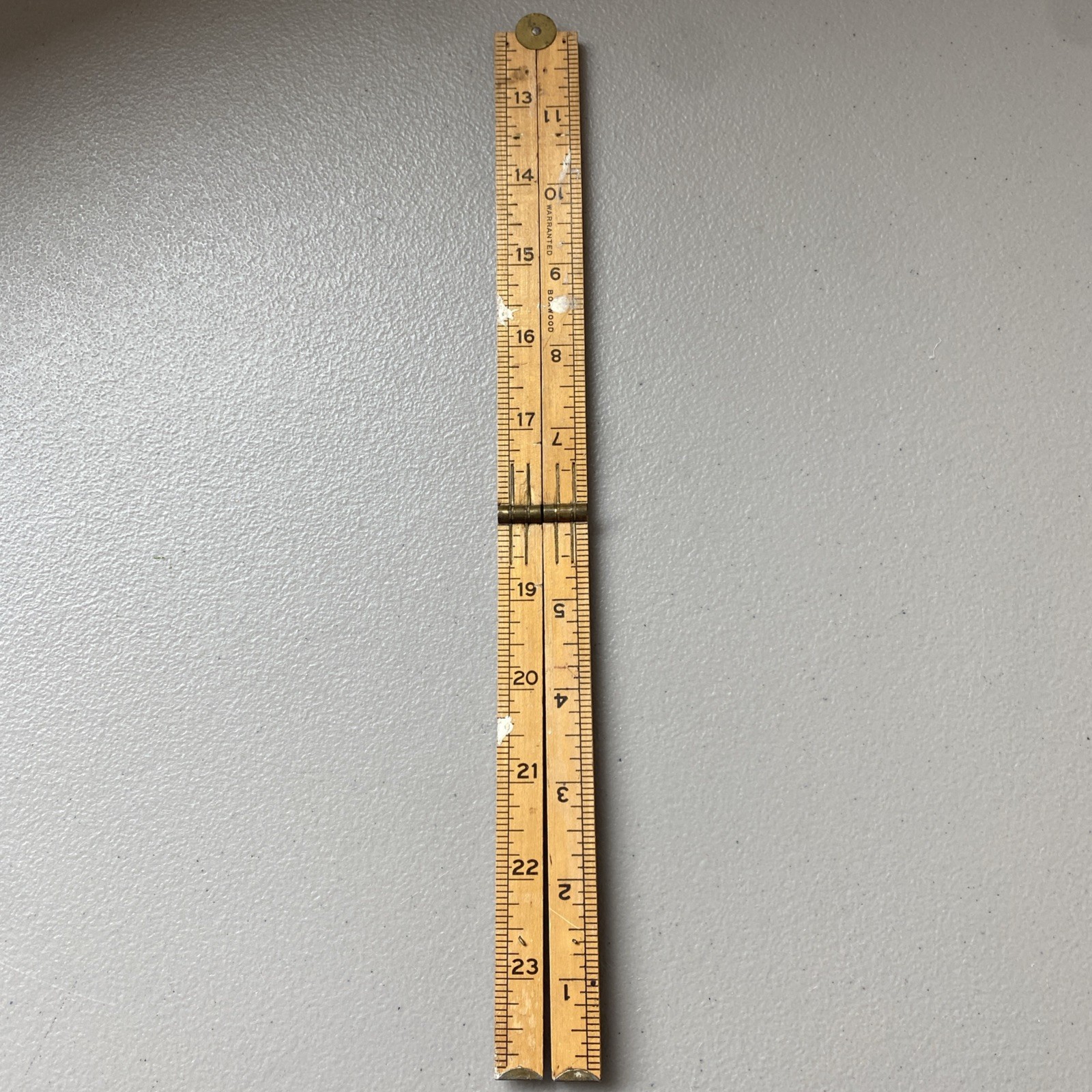Stanley No. 68A  SH Vintage Original Wooden Folding Rule Boxwood 24 in Brass