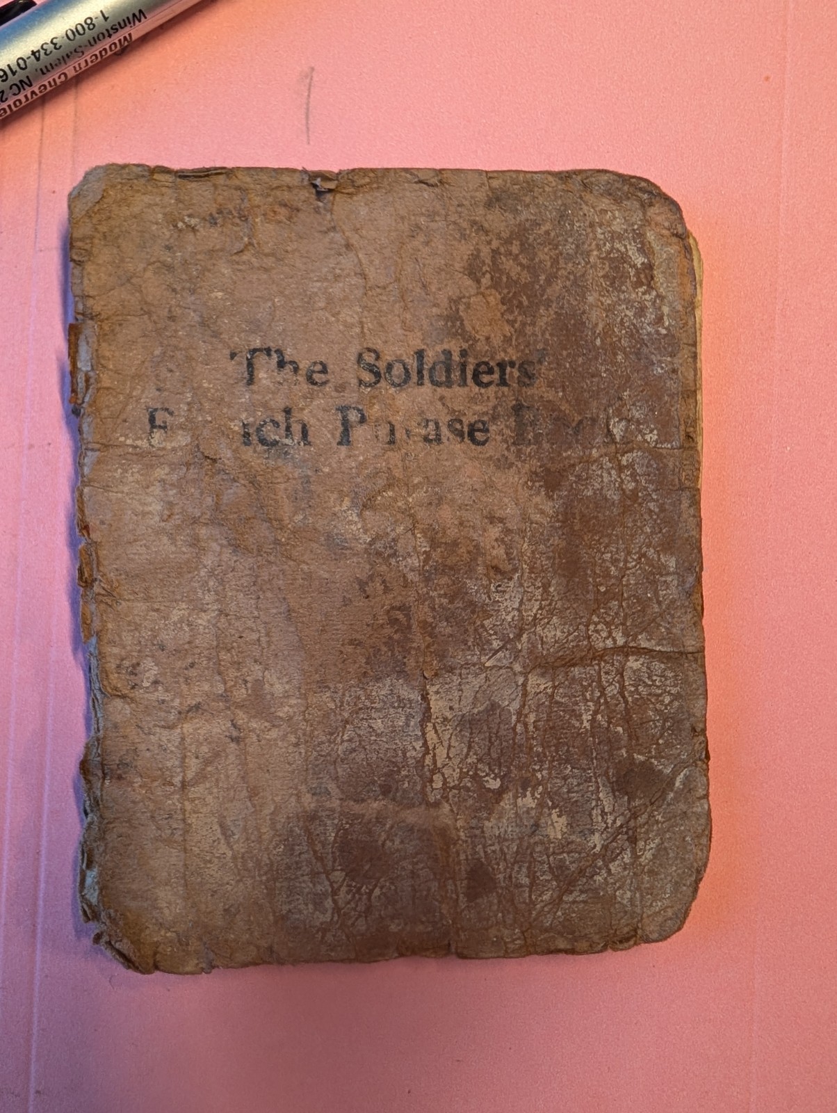 1918 the Soldiers' French Phrase Book WW1 Era, Vintage WWI