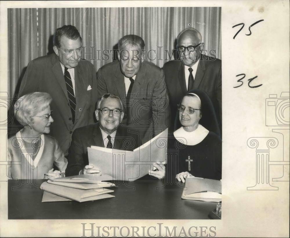 1969 Press Photo Members of the United Negro College Fund Plan 1969 Drive
