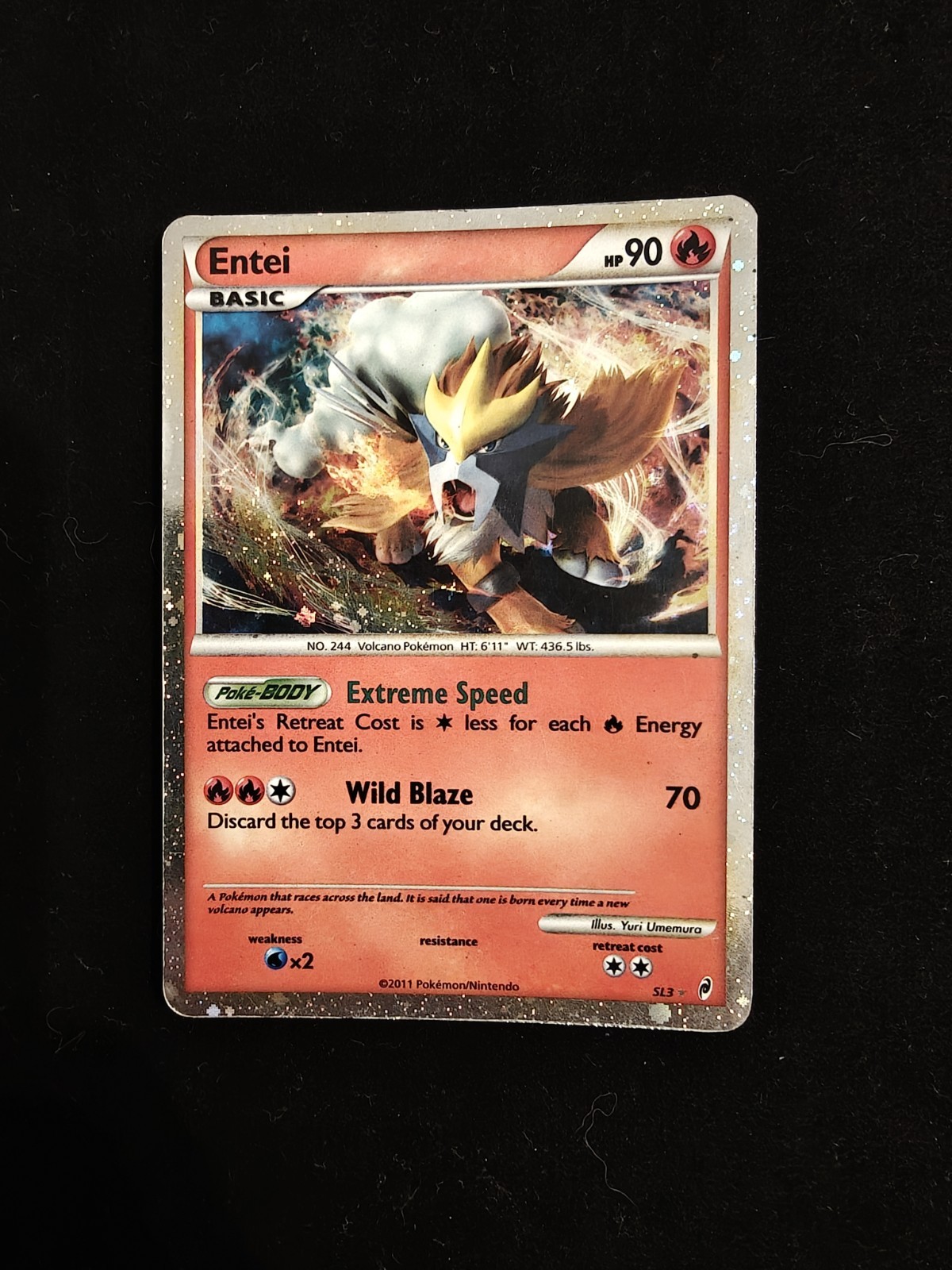Pokemon Entei Secret (Shiny) SL3 Call of Legends Heavy Play
