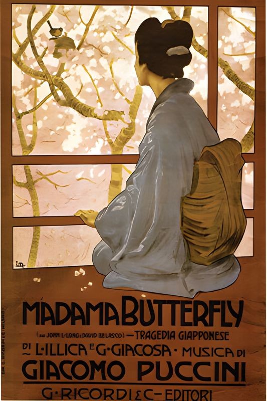 Madama Butterfly Opera Poster - Giacomo Puccini c1920s 24x36” CLASSIC PRINT🤯