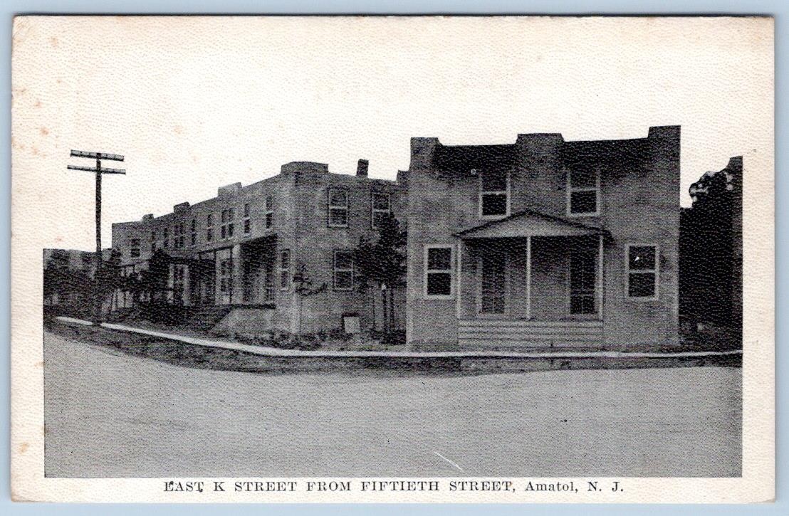1910-20\'s EAST K STREET fr 50th STREET AMATOL NEW JERSEY NJ GHOST TOWN POSTCARD