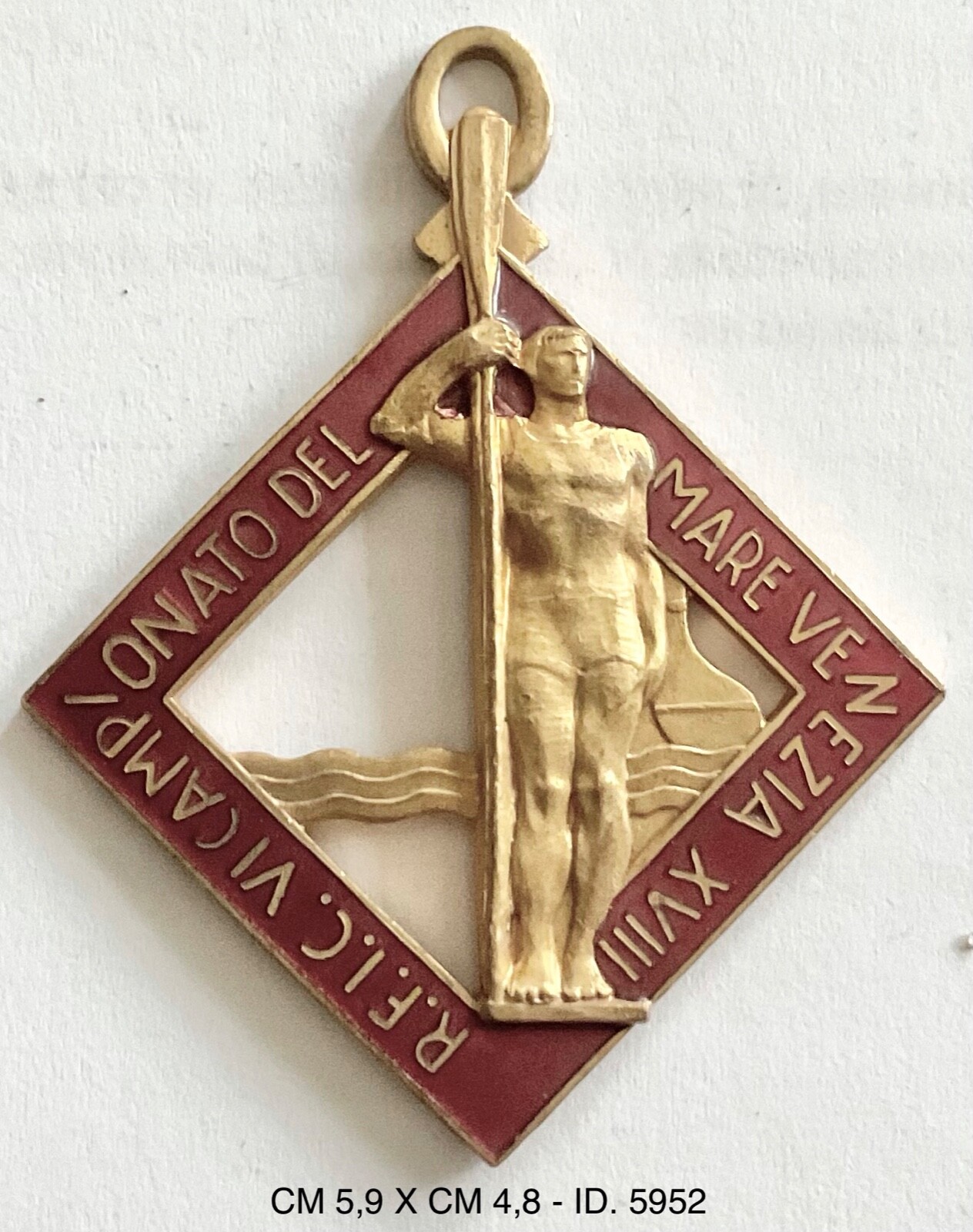 VENICE RFIC VI° CHAMPIONSHIP OF THE SEA A.XVIII° 1940 MED. REAL FED. ROWING