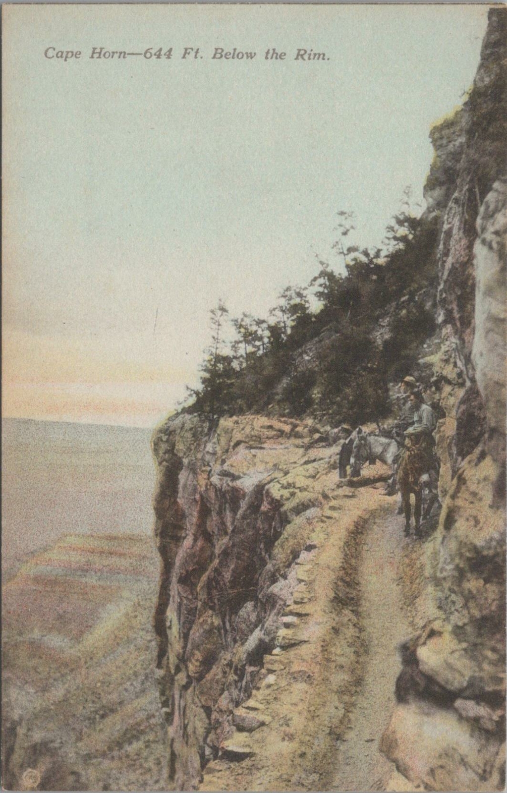Postcard Cape Horn 644 Ft Below the Rim Grand Canyon Arizona AZ 