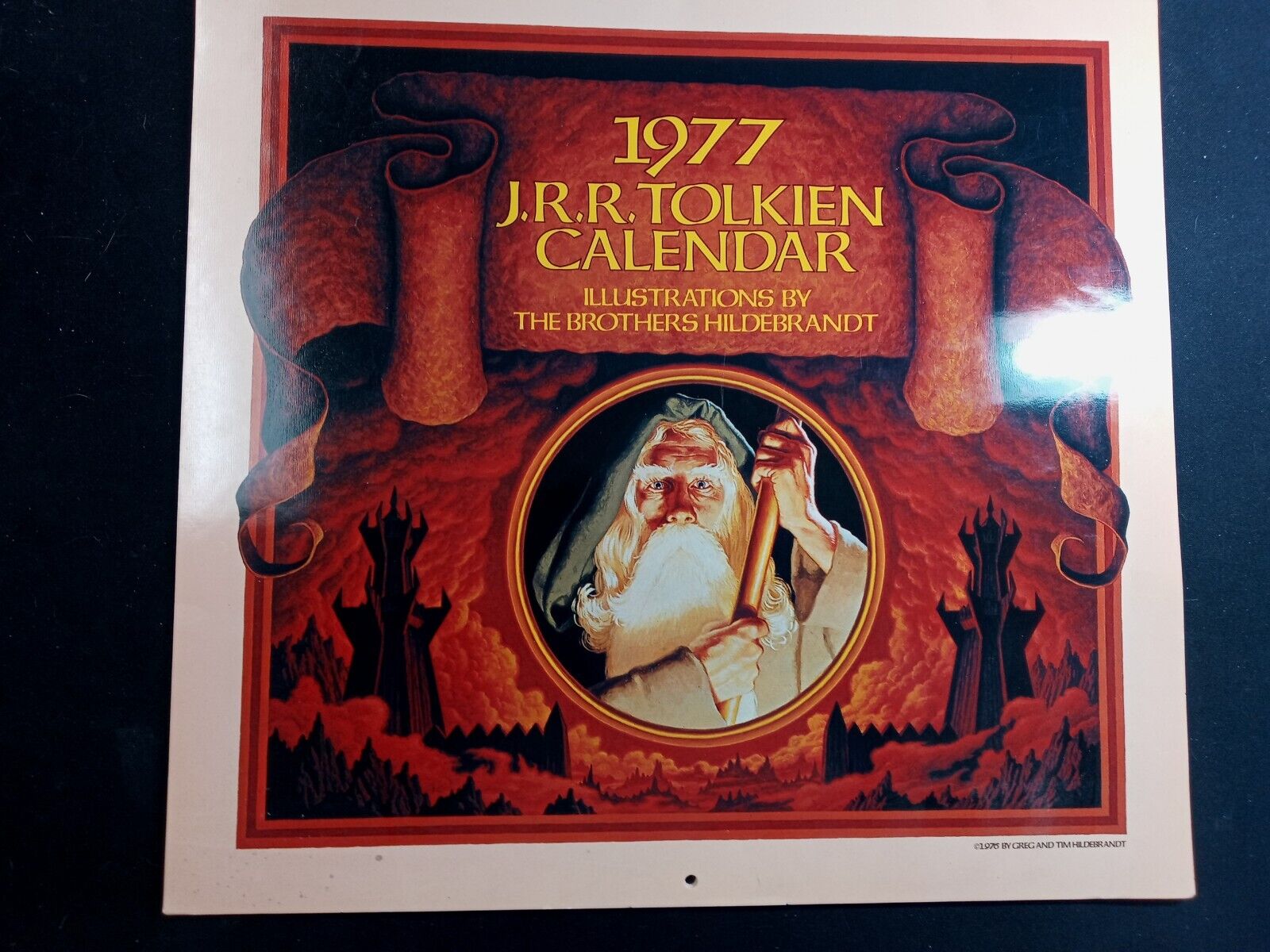 Vintage J.R.R Tolkien Calendar 1977 JRR Hobbit Lord of the Rings Hildebrandt Art