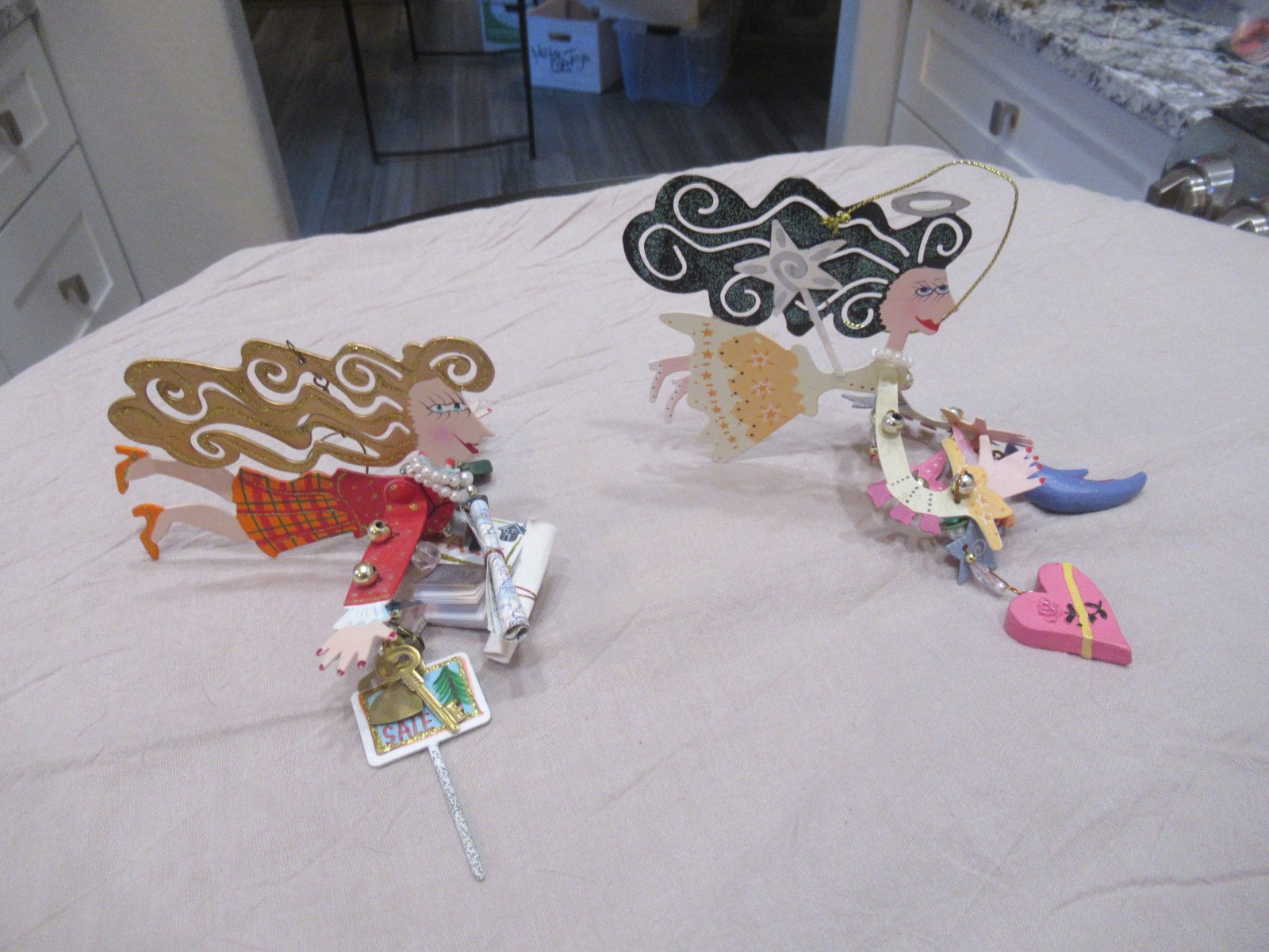 Lot of 2 Karen Rossi  Ornaments Fanciful Flights