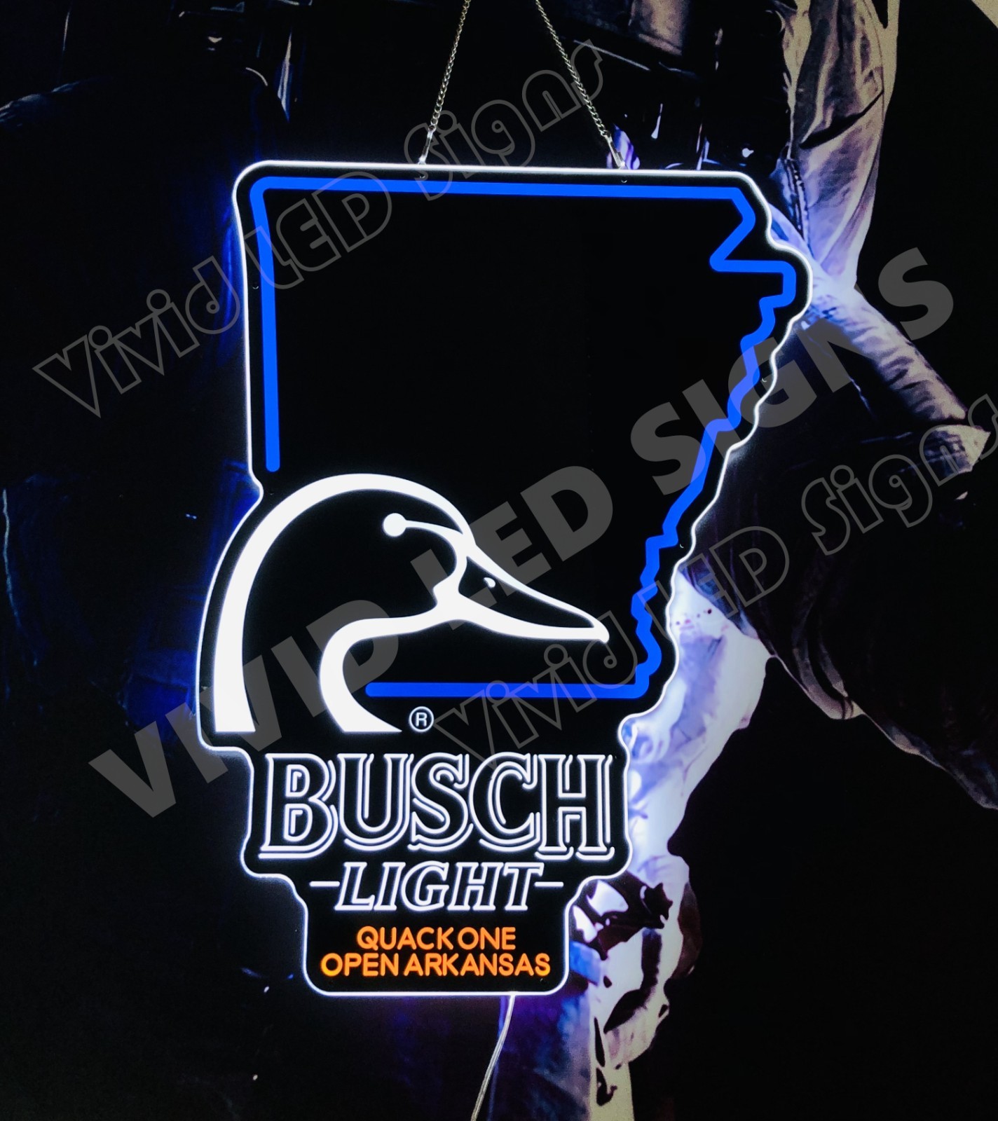 Arkansa State Map Quack One Open Beer 20\