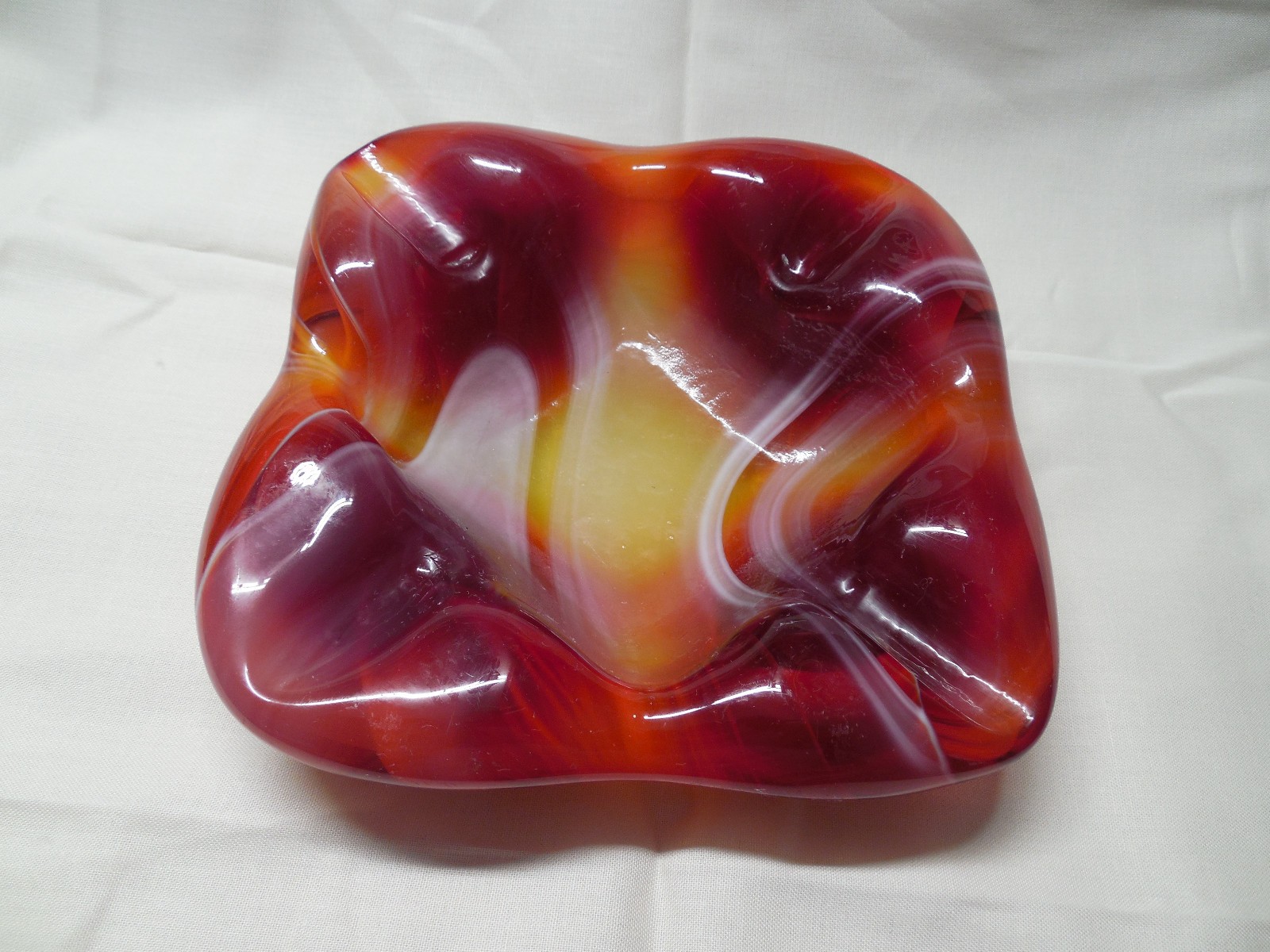 vintage akro agate marble ashtray