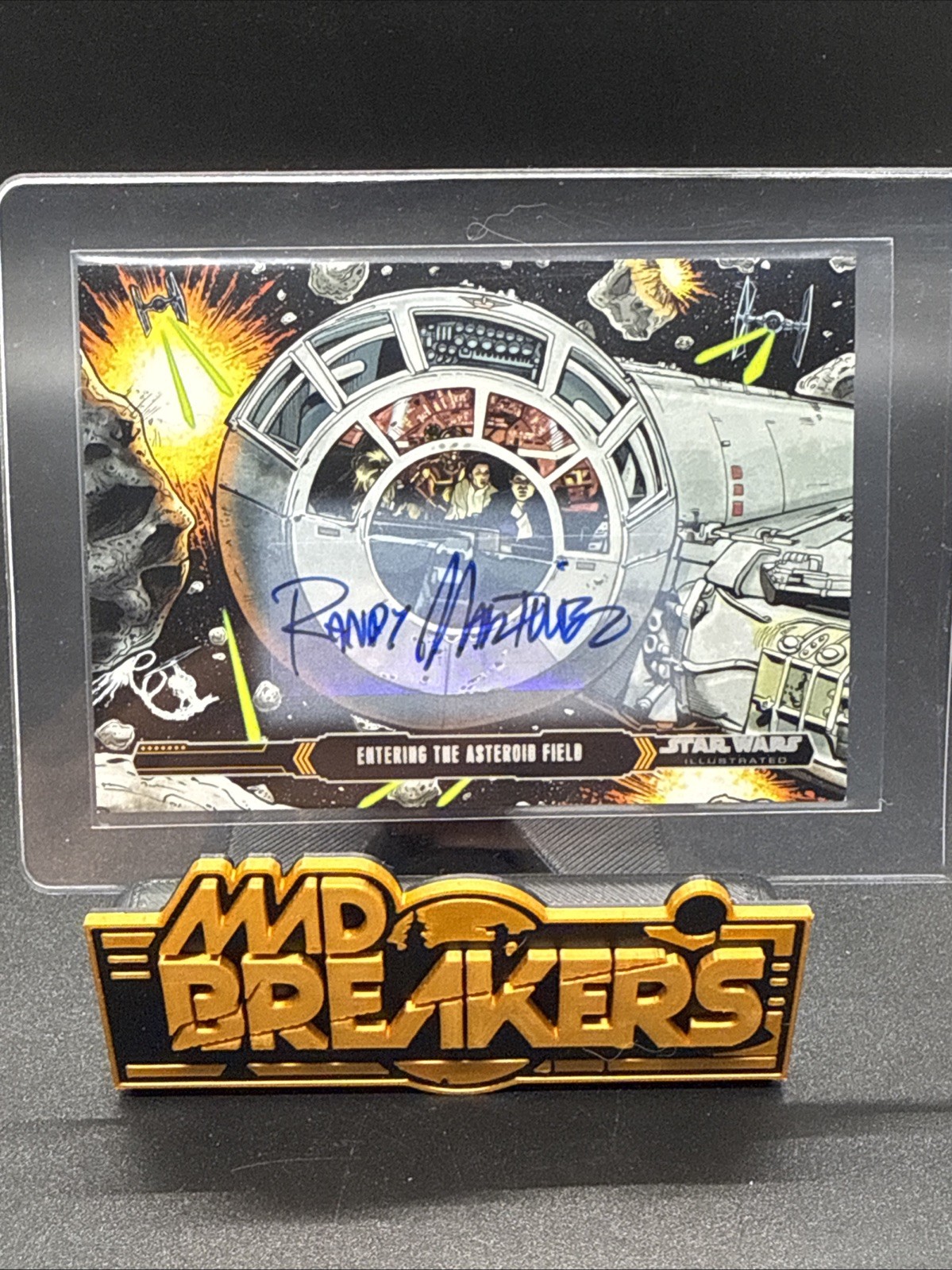 2015 Topps Star Wars Illustrated RANDY MARTINEZ Entering Asteroid  AUTOGRAPH