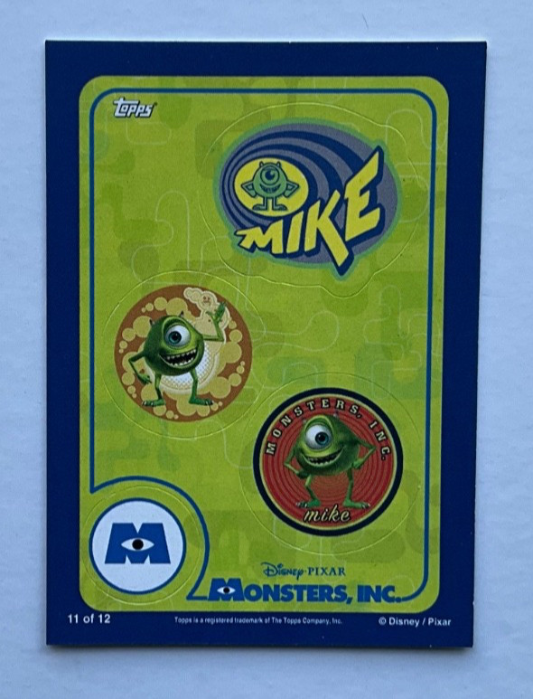 Topps 2001 Disney/Pixar Monsters Inc sticker cards u-pick